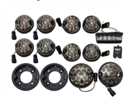 Land Rover Defender LED lygte sæt med 10 røgfarvede LED lygter
